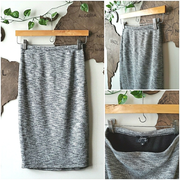 NWOT🔥High-Waisted Heathered Pencil Skirt - Picture 2 of 9